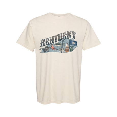 Retro Kentucky Symbols Comfort Colors T-Shirt