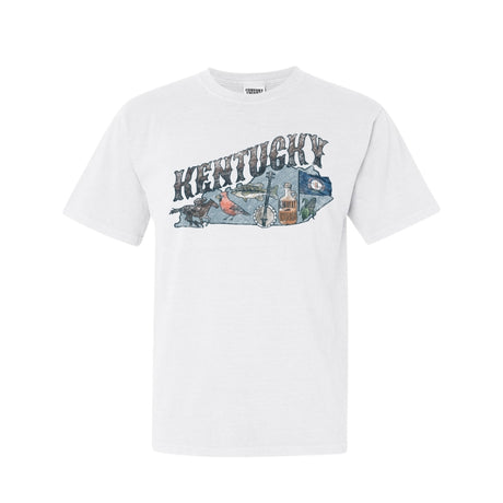 Retro Kentucky Symbols Comfort Colors T-Shirt