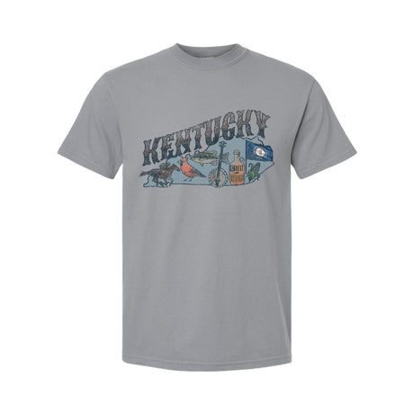 Retro Kentucky Symbols Comfort Colors T-Shirt
