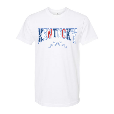Kentucky Patriotic Pattern and Bow T-Shirt