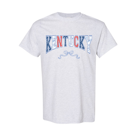 Kentucky Patriotic Pattern and Bow T-Shirt