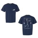 Lake Barkley + Kentucky Lake Map Comfort Colors Pocket T-Shirt
