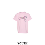 Floral Racehorse Comfort Colors Youth T-Shirt