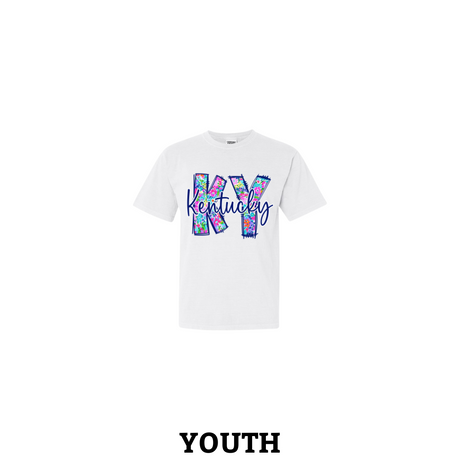 KY Spring Floral Comfort Colors Youth T-Shirt