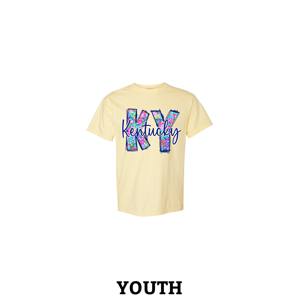 KY Spring Floral Comfort Colors Youth T-Shirt