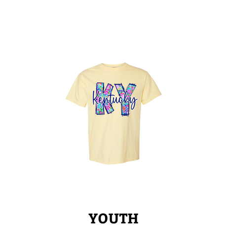 KY Spring Floral Comfort Colors Youth T-Shirt