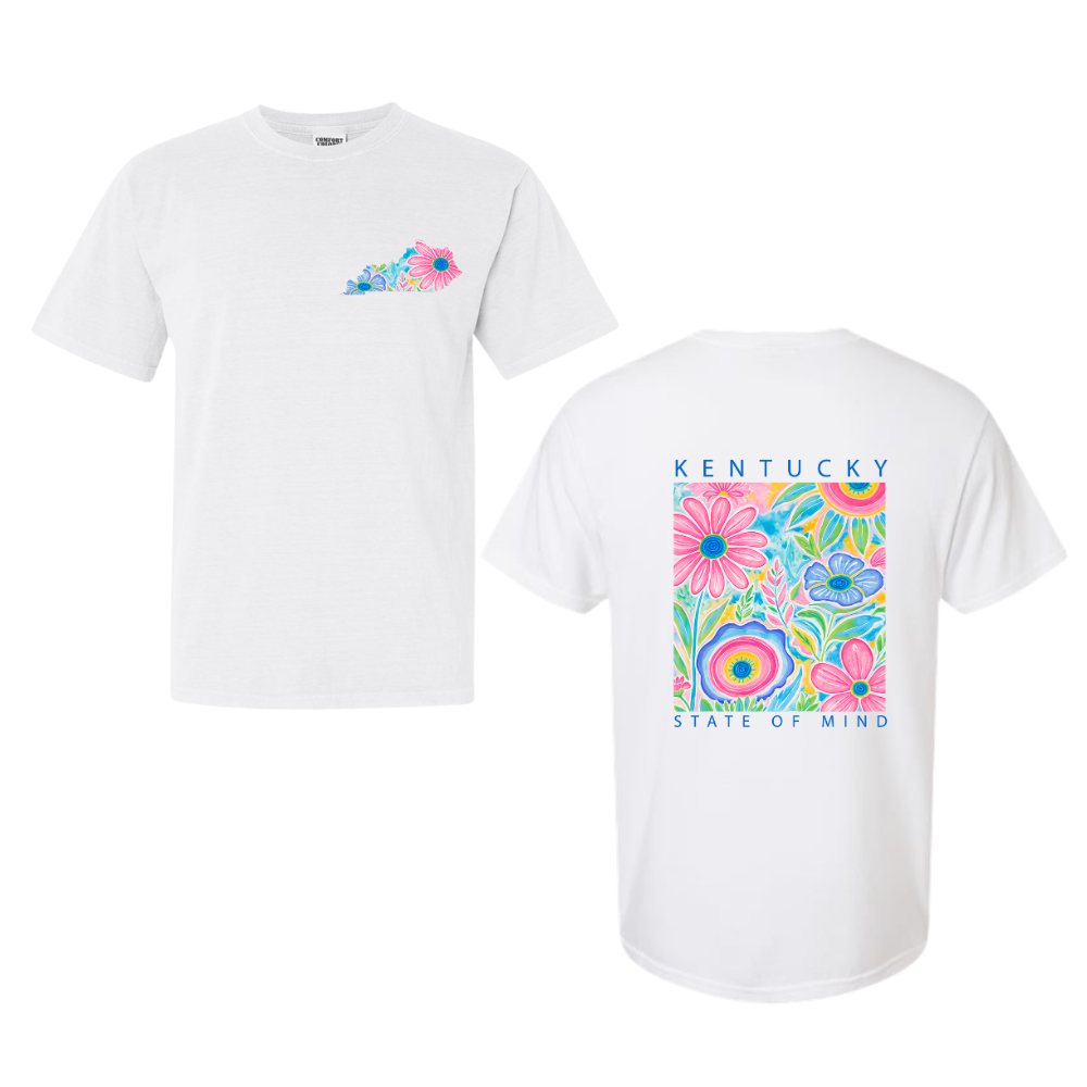 Kentucky State of Mind Floral Comfort Colors T-Shirt