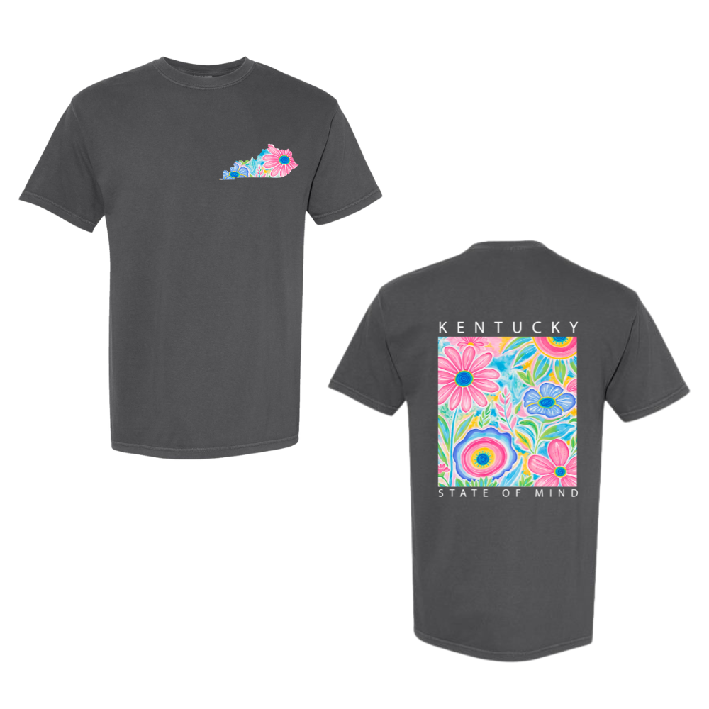 Kentucky State of Mind Floral Comfort Colors T-Shirt