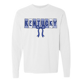 Kentucky Pattern Bow Comfort Colors Long Sleeve T-Shirt