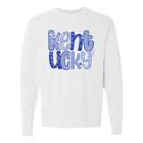 Kentucky Stacked Pattern Comfort Colors Long Sleeve T-Shirt