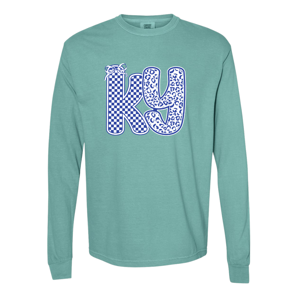 KY Pattern Comfort Colors Long Sleeve T-Shirt
