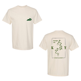 Herrington Lake Map Comfort Colors Pocket T-Shirt