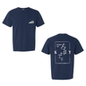 Herrington Lake Map Comfort Colors Pocket T-Shirt